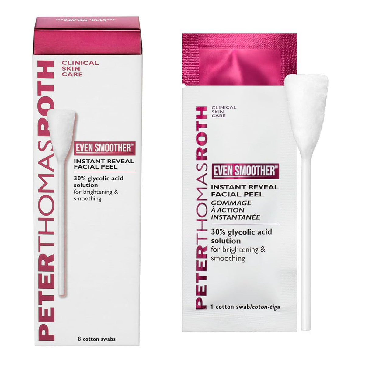 Peter Thomas Roth Even Smoother Instant Reveal Facial Peel 8 Cotton Swabs